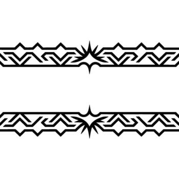 Abstract Geometric Border With Starburst Element Decorative Lines vector