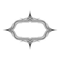 Elegant Black White Decorative Frame Element On White Background vector