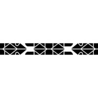 Geometric Pattern Border, Minimalist, Black On White vector