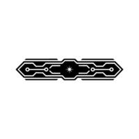 Geometric Circuit Board With Starburst Element vector