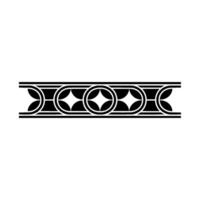 Abstract Geometric Border Element Black White, Minimalist vector