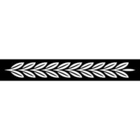 Silver Laurel Wreath Border On Black, Modern, Elegant vector
