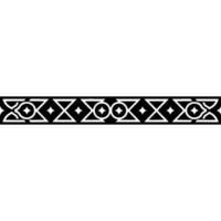 Geometric Ornament Black And White Patterned Border vector
