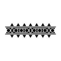 Minimalist Geometric Border, Black White Decorative Element vector