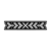 Minimalist Winter Pattern Black And White Decorative Border vector
