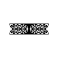Decorative Leafy Border Minimalist Black And White vector