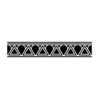Geometric Ornamental Border Element, Black And White, Abstract Pattern vector