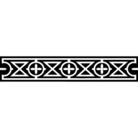 Elegant Black Geometric Border Element On White Background vector