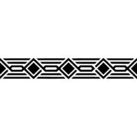 Minimalist Geometric Border, Black White Pattern For Decoration vector