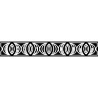 Geometric Border In Black, White, And Gray, Repeating Pattern vector
