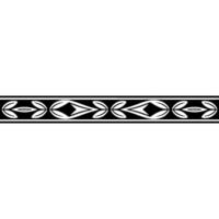 Minimalist Leaf Border, Black And White Pattern, Decorative Element vector