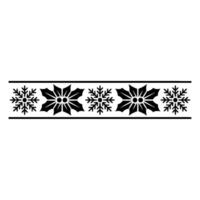 Festive Border Holly And Snowflake vector