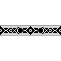 Minimalist Geometric Border, Black And White On White vector