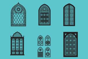 Cultural Arab Window Geometry Pattern vector