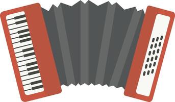 Grey Accordion Instrument vector