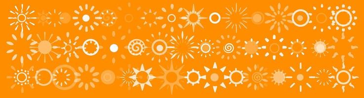 Summer abstract pattern design for sunny themes, solar branding, cheerful creative projects with beach and creative vibes. Sun icons. illustration. vector