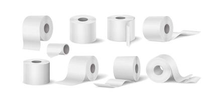 various rolls of white paper vector