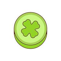 Ecstasy pill with green clover symbol isolated vector