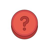 Ecstasy pill with red question mark isolated vector