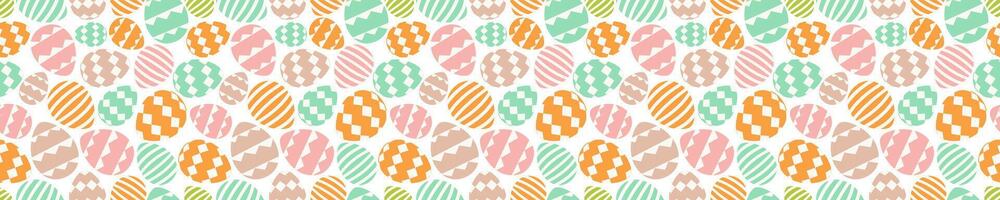 Happy easter eggs pattern pastel color style vector
