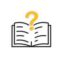 education icon. question or issue. book or paper question mark. smart, learn, clever. Mixed design style vector