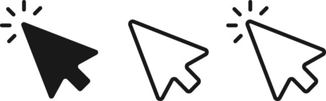 Click Cursor Icons. Click Icon Set. Click cursor Icon . vector
