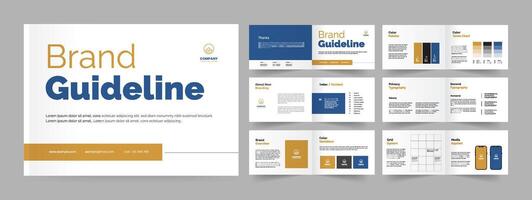 Brand Guideline, Brand Guidelines Presentation Design vector