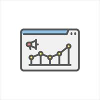 web traffic filled outline icon. data traffic color line illustration. vector