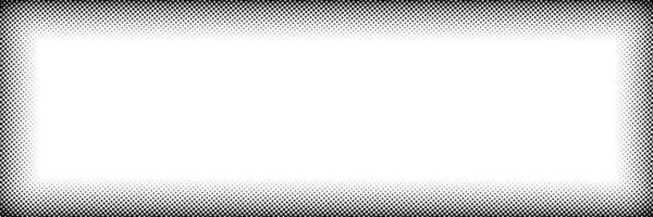 Dotted border halftone rectangle grain vector