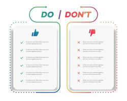 Do and dont infographic design template design vector