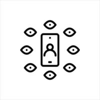 center of attention outline icon. trend black line illustration. vector