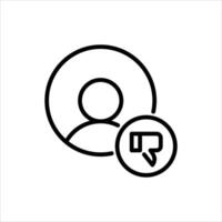 dislike outline icon. thumbs down black line illustration. vector