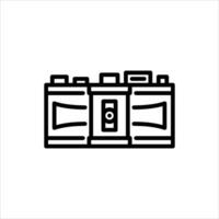 panoramic camera outline icon. vintage camera line illustration. vector