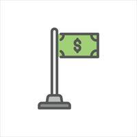 financial freedom filled outline icon. success color line illustration. vector