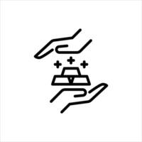 wealth management outline icon. wealth black line illustration. vector