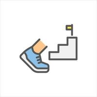 challenge filled outline icon. challenge color line illustration. vector