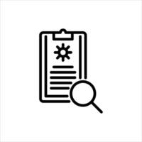 progress tracker outline icon. analysis black line illustration. vector