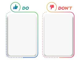 Do and dont infographic template for design vector
