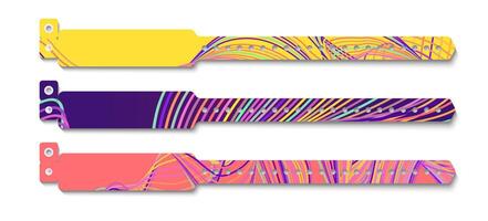Bracelet event access colorful empty style vector