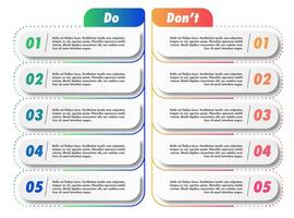 Do vs dont infographic design template for design vector