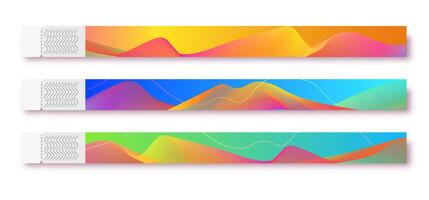 Bracelet event access different color for fan zone vector