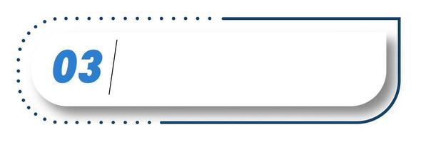Bullet point number 3 list marker vector