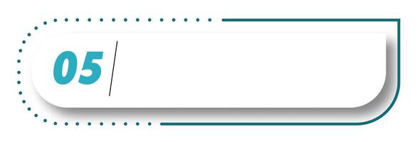 Bullet point number 5 list marker vector