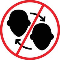 No Deepfake. Restriction Icon Symbol vector