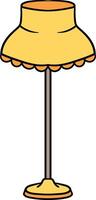 Modern lamp with round light shade illustration vector