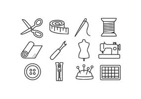 Essential Sewing and Tailoring Tools A Creative Crafting Collection vector