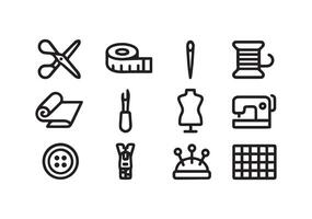 Sewing Essentials A Collection of Classic Tools for Your Craft Projects vector