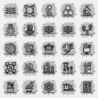 Icon set of crypto. Crypto currency elements. Icon in comic style. vector