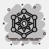 Icon defi. Crypto currency elements. Icon in comic style. vector