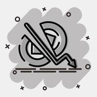 Icon crypto halving. Crypto currency elements. Icon in comic style. vector